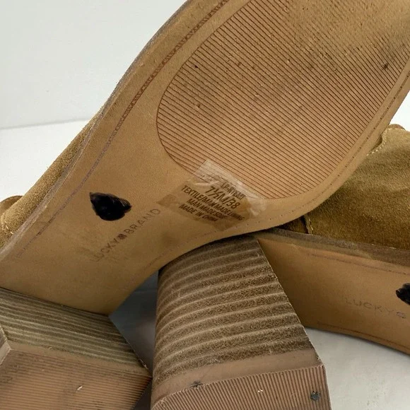 Lucky Brand Ryemi Tan Soft Suede booties size 7.5 M MSRP $130 - Picture 11 of 14